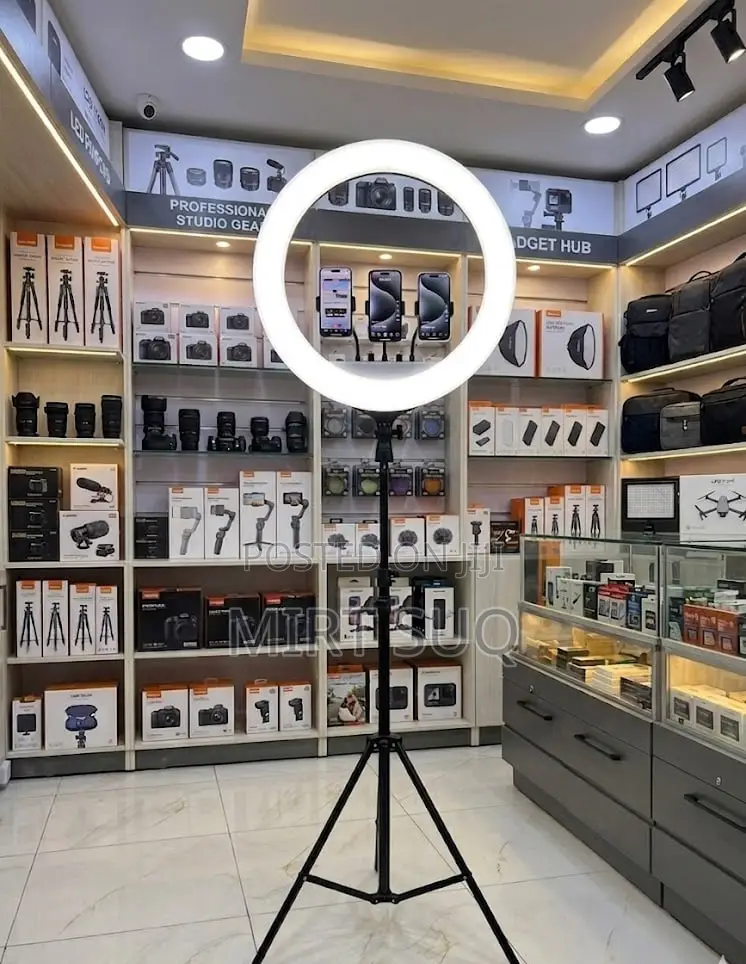 Original 18 Inches Rl Ring Light With Three Phone Holder