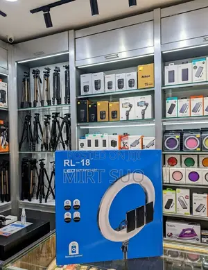 Original 18 Inches Rl Ring Light With Three Phone Holder