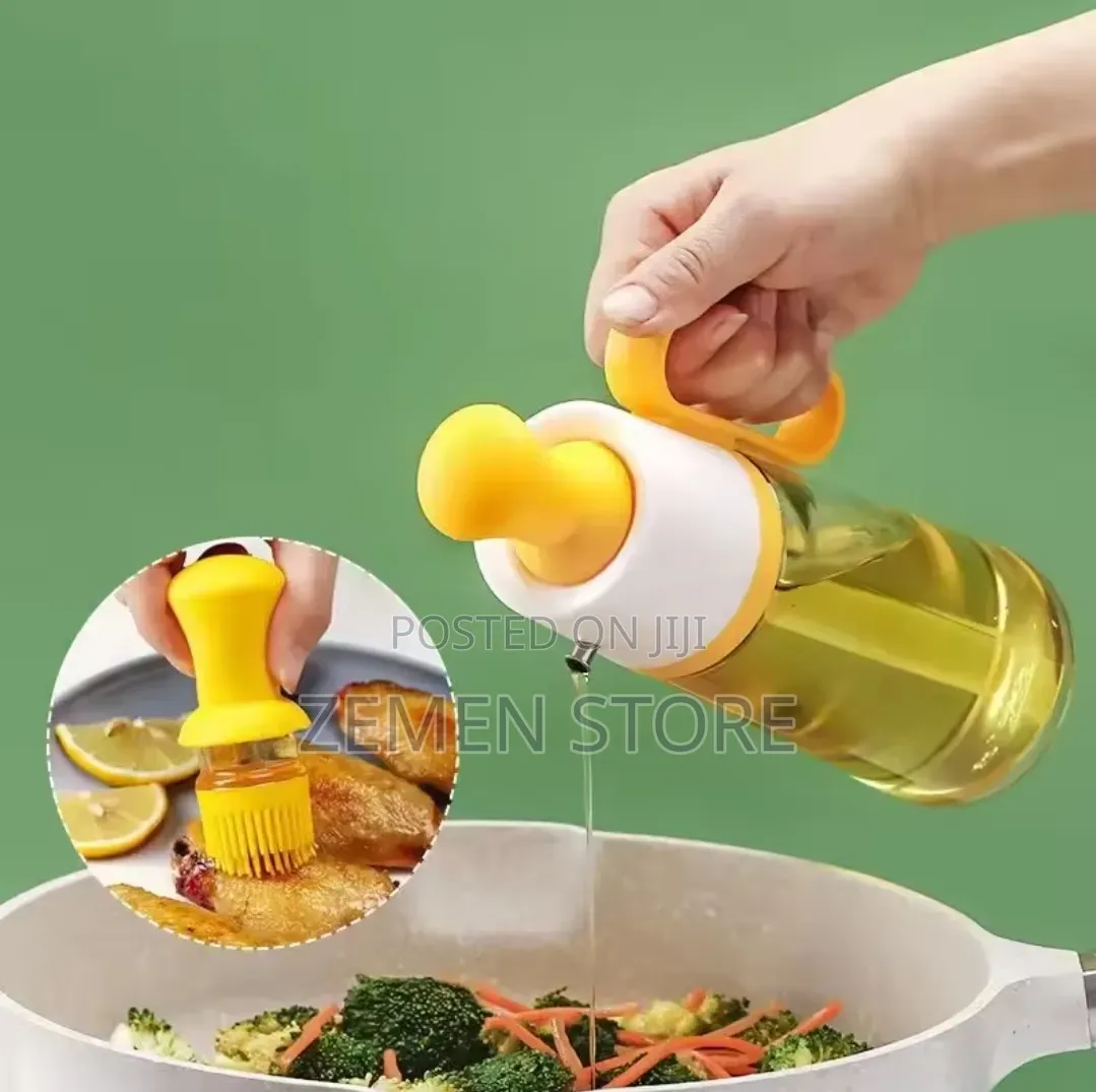 ዘመናዊ የዘይት መያዣ ከነብሩሽ - 630ml Seasoning Bottle With Silicone Brush