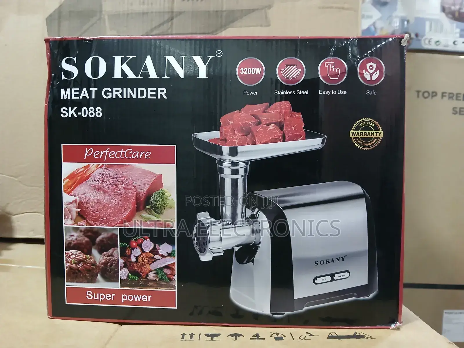 Meat Grinder Sokany Electric With a 3200w Motor and Stainless Steel