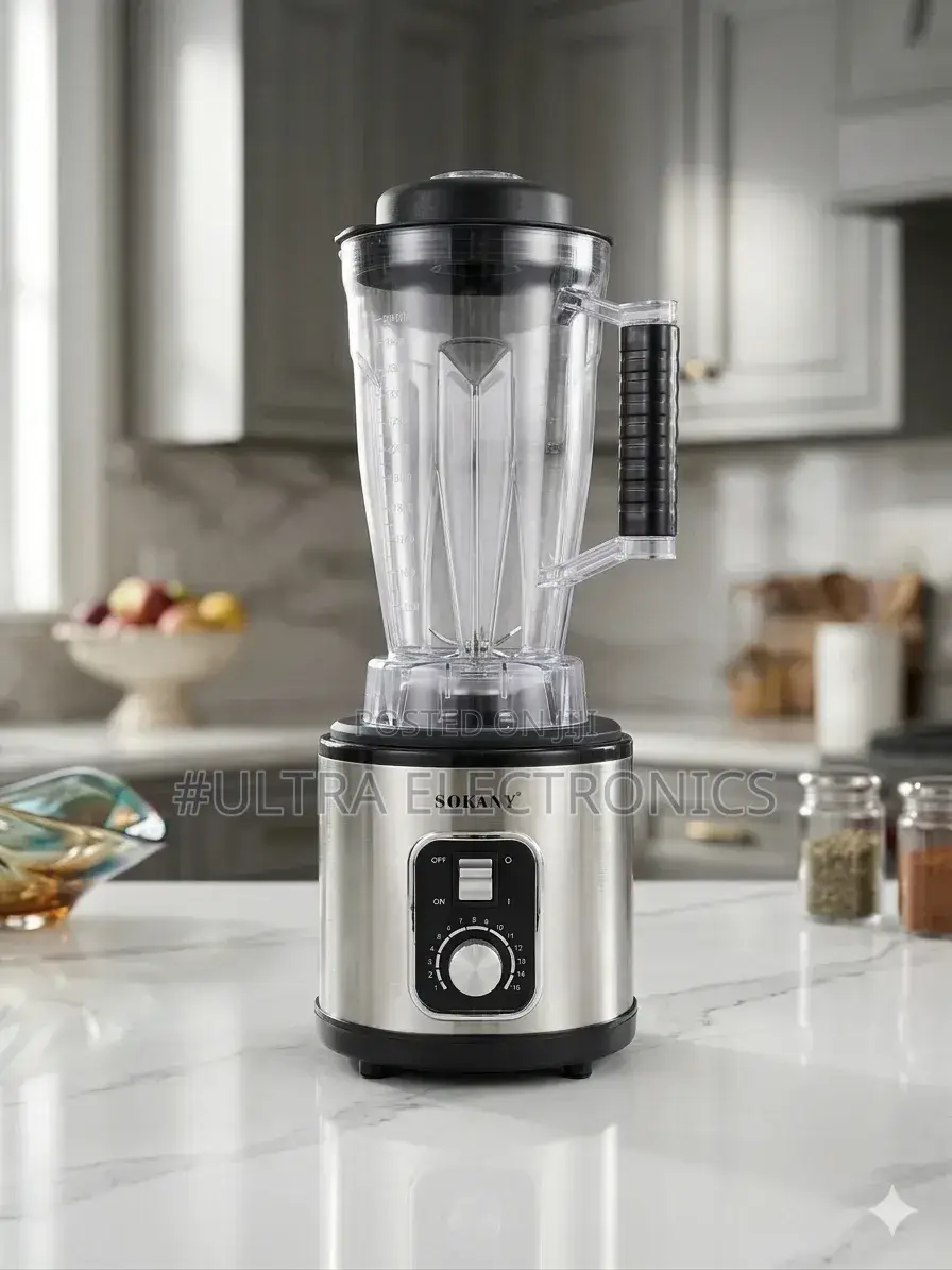 Sokany Commercial Professional Blender Featuring a 2.0-Liter Capacity