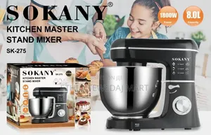 Sokany Kitchen Master Stand Mixer With an 8l Capacity and 1800w Motor