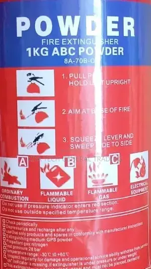 1kg Fire Extinguisher for Office, Shop, & Home / የእሳት አደጋ መከላከያ ማጥፊያ