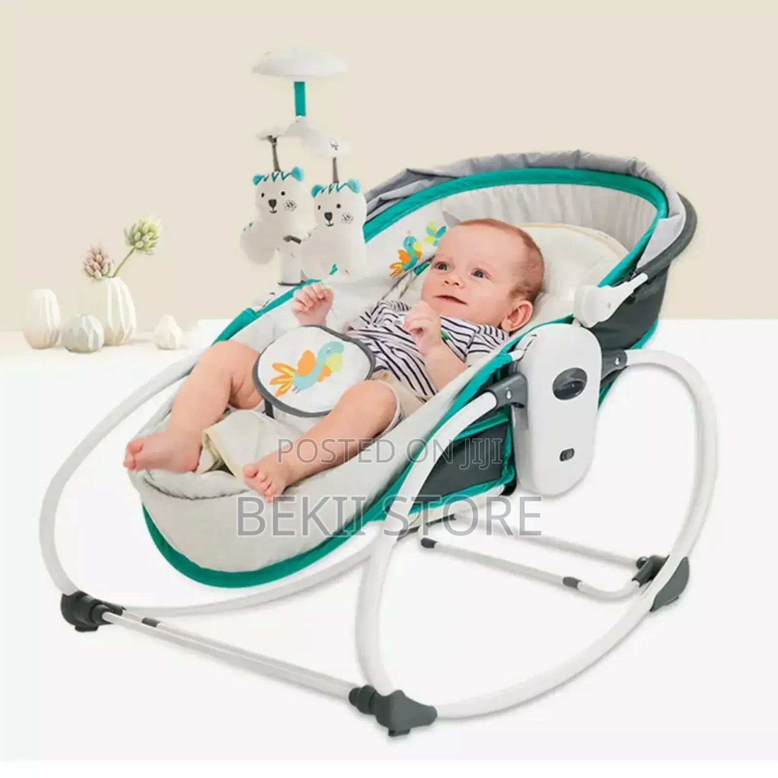 3 in 1 Baby Rocker Sleeper Infant Chair With Toy Bar