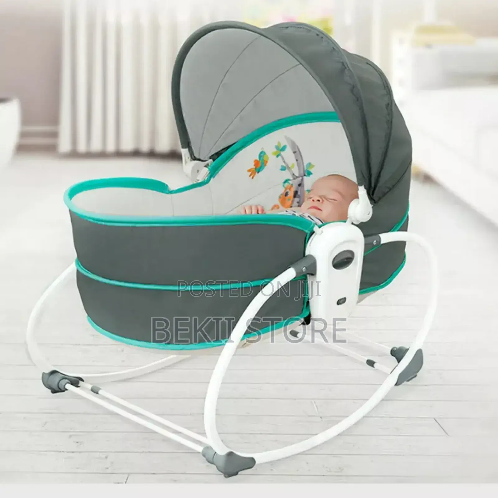 3 in 1 Baby Rocker Sleeper Infant Chair With Toy Bar