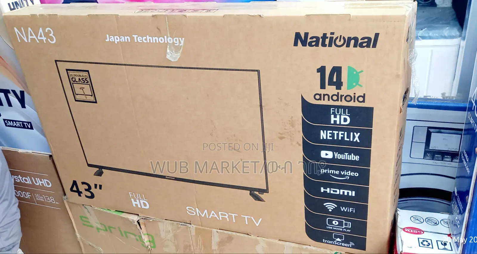 National 43" Smart Tv-ናሽናል ስማርት አንድሮይድ ቲቪ