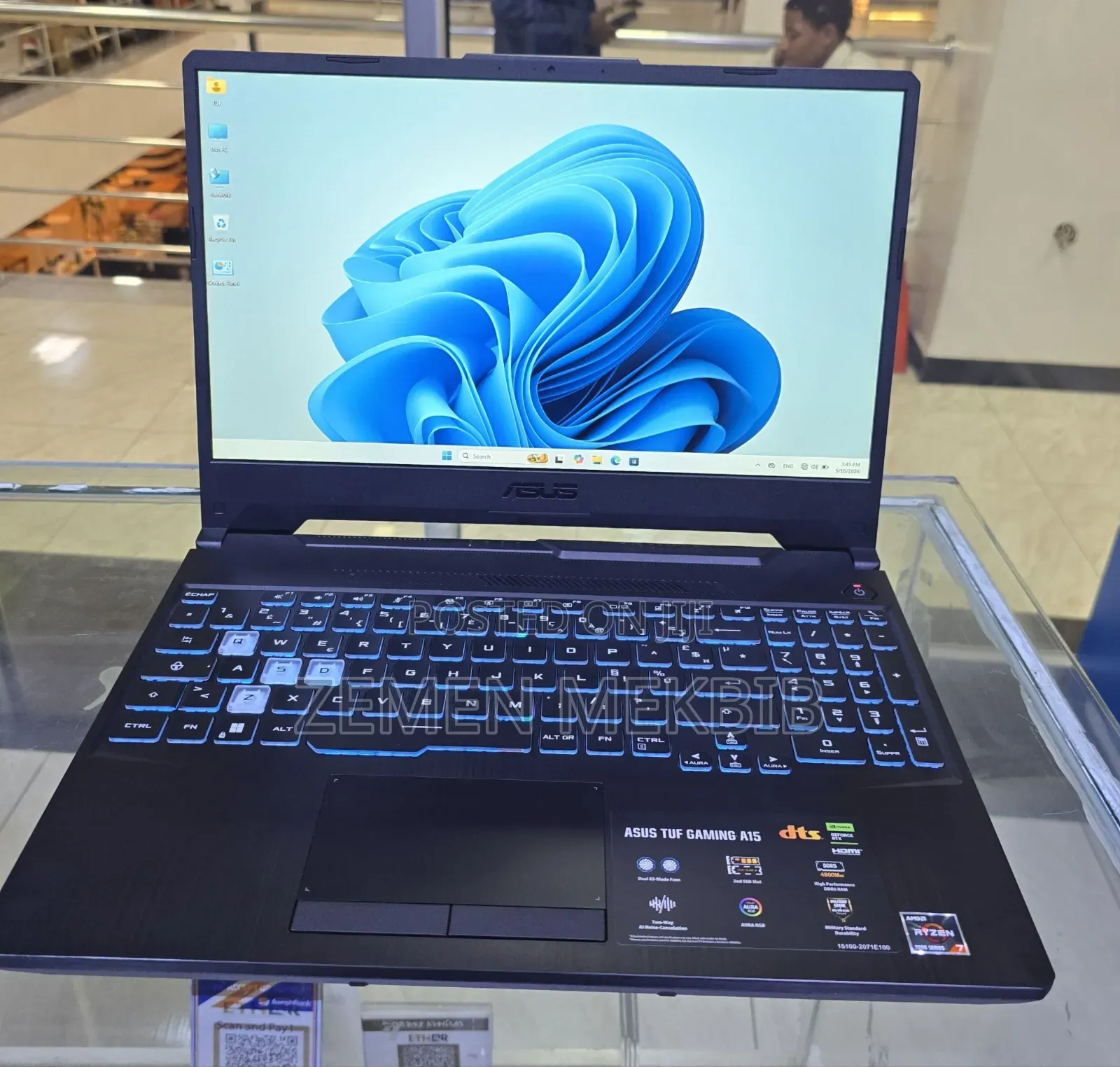 New Laptop Asus TUF Gaming A15 16GB AMD Ryzen 7 SSD 512GB
