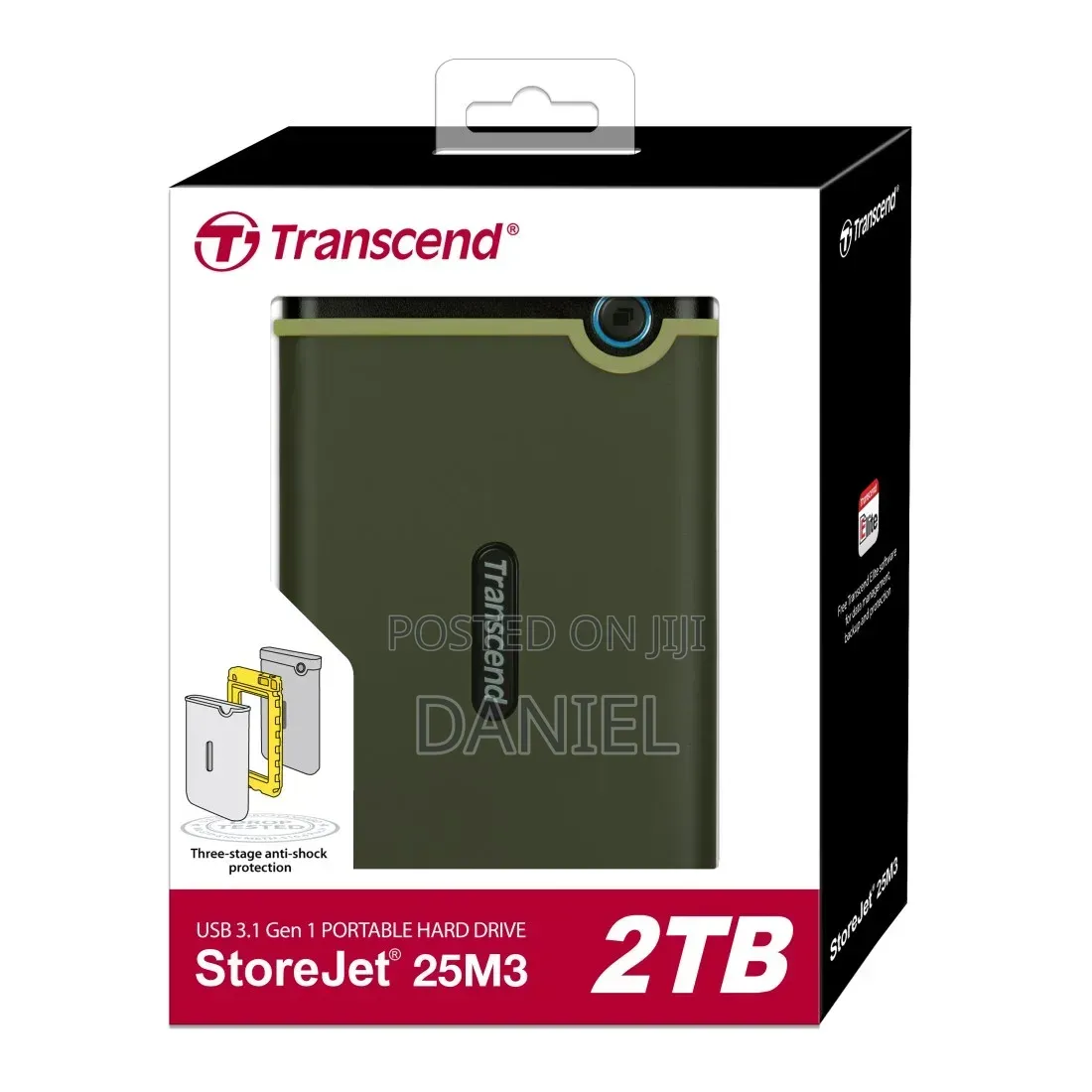 Transcend 2tb Storejet 25m3g Portable Hard Disk Drive (Hdd)