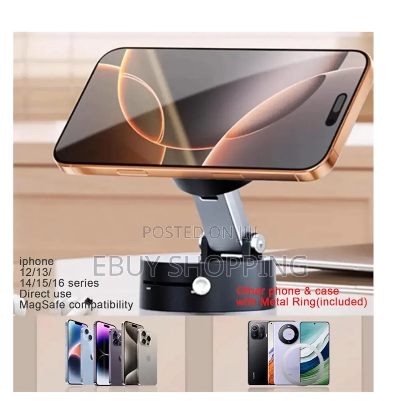 Portable Phone Stand With Strong Adsorption Pad for Desk Use