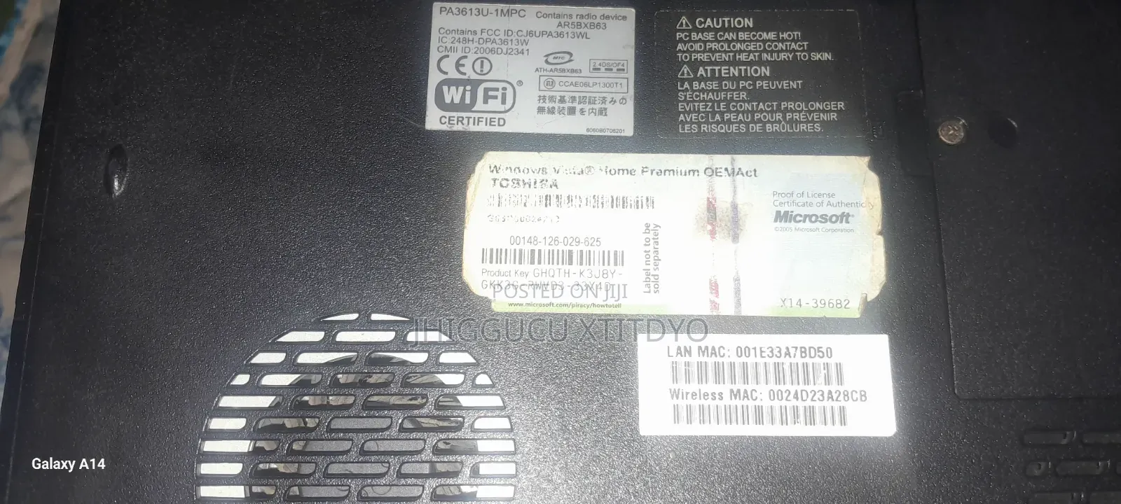 New Laptop Toshiba 16GB HDD+SSD 500GB