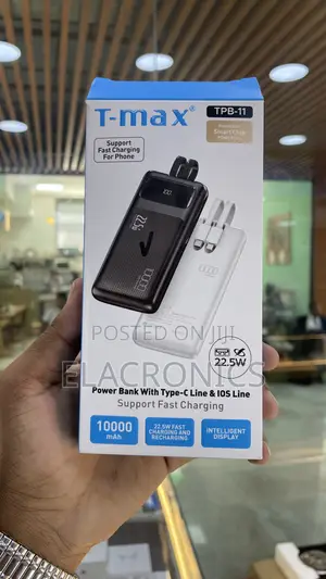 T-Max Power Bank | 10000mah | 22.5w Fast Charging