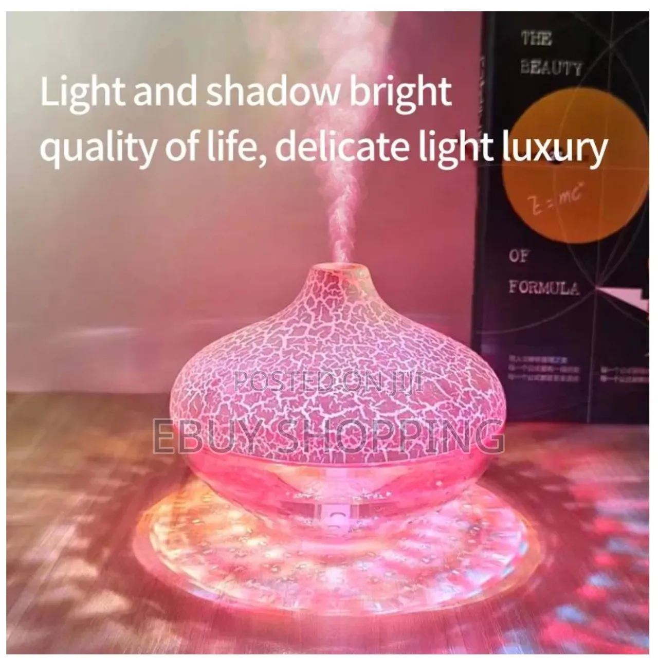 300ml RGB Humidifier – Crackle Crystal Effect, 6h Mist,
