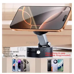 Adjustable Vacuum Suction Holder – Works on Dash, Glass, or Table