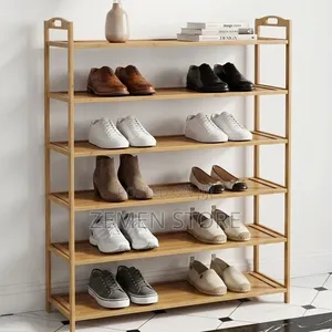 ባለ 6 ደረጃ የቀርከሃ የጫማ መደርደሪያ | 6 Layer Bamboo Shoe Rack