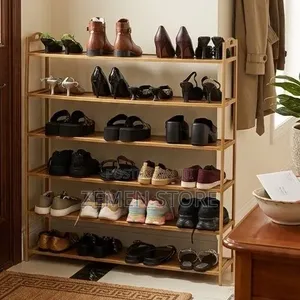 ባለ 6 ደረጃ የቀርከሃ የጫማ መደርደሪያ | 6 Layer Bamboo Shoe Rack