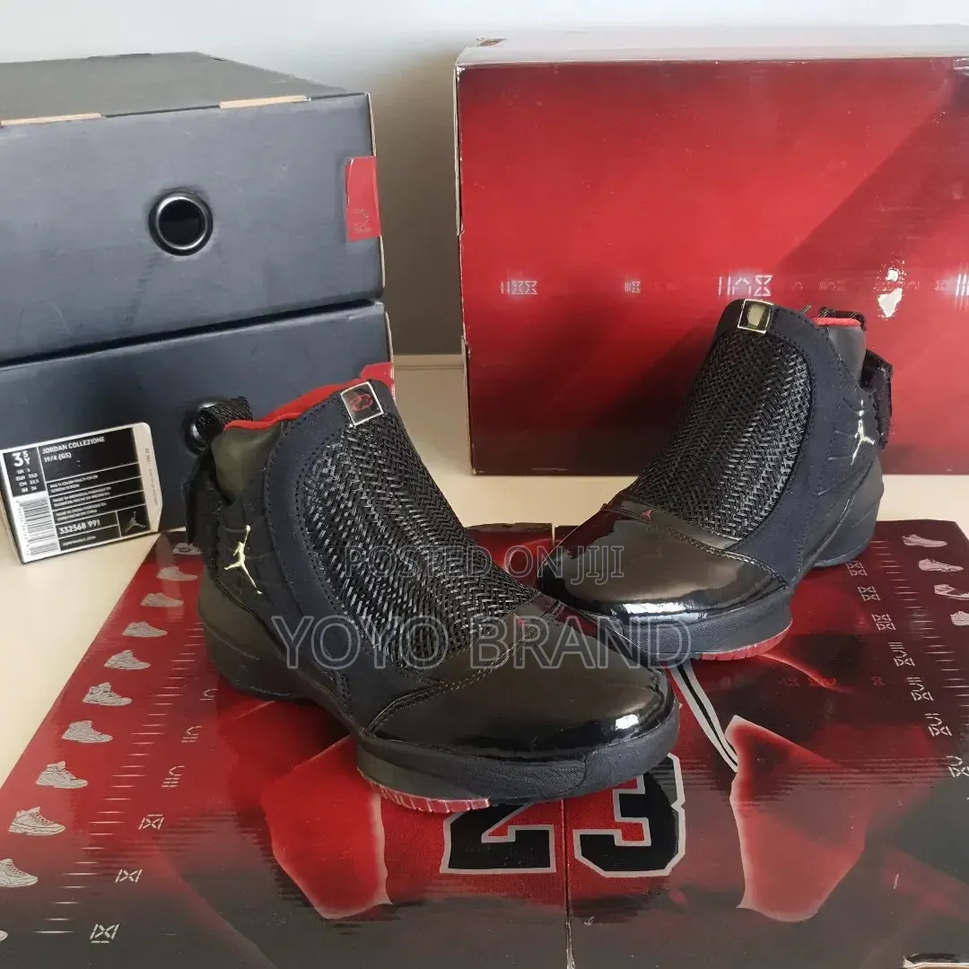 Nike Air Jordan 19 Retro"Countdown Pack"Black /Varsity Red Unisex Shoe
