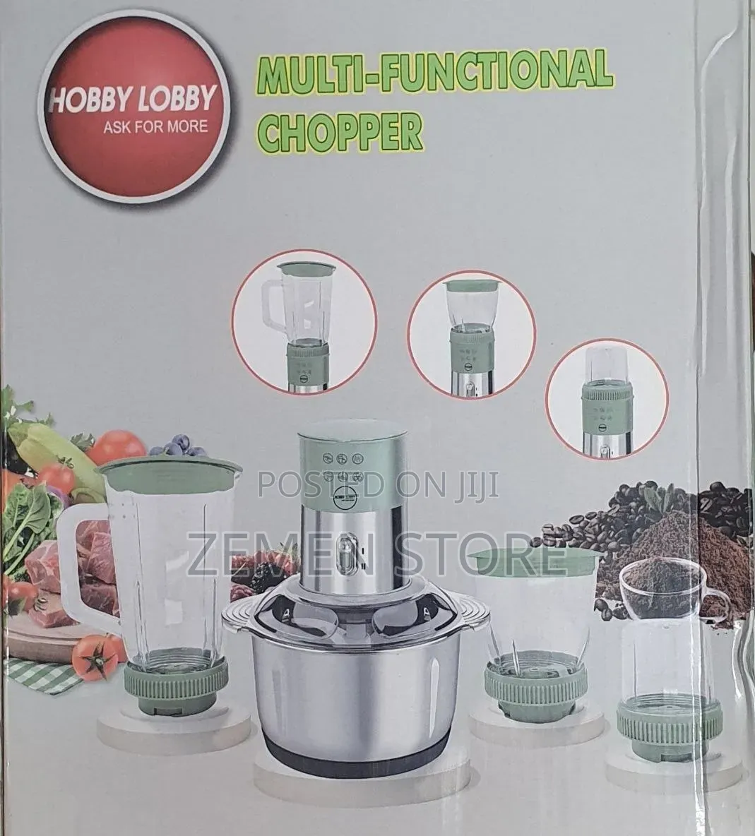 5 በ 1 ሁለገብ መፍጫ | 5 in 1 Hobby Lobby Multifunction Chopper Blender