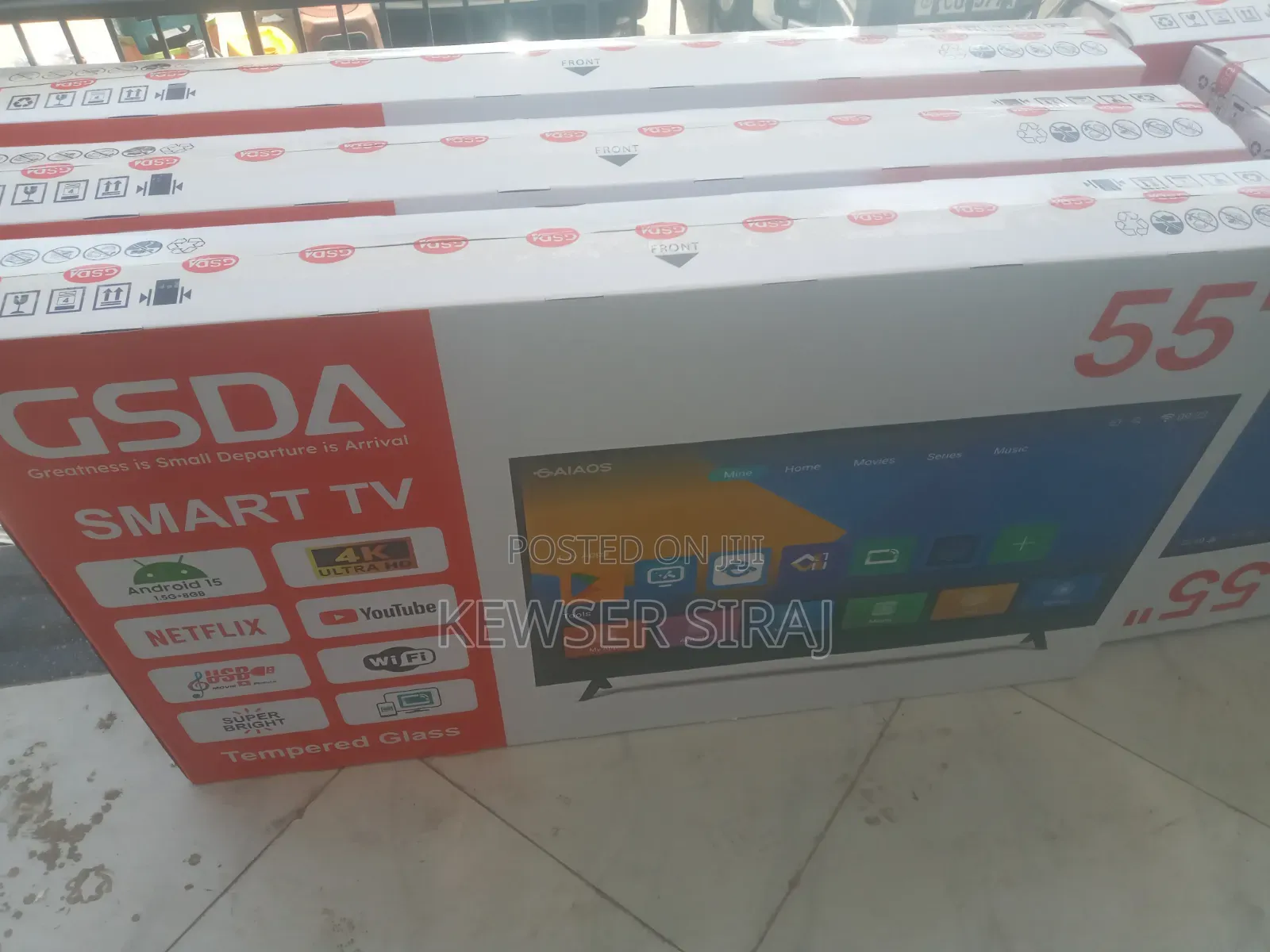 Gasda 55inch Tv Smart Android New Model 20 25