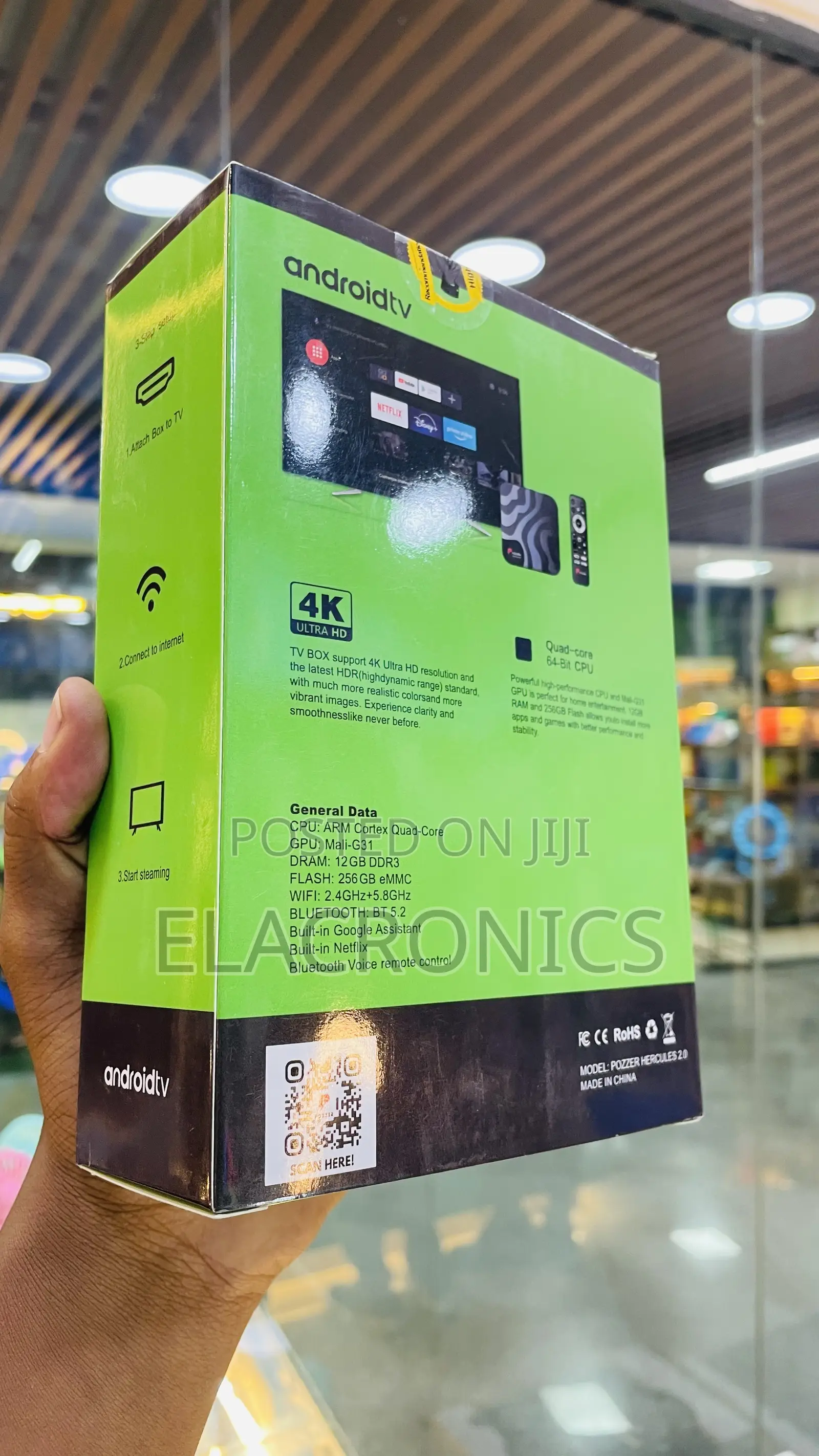 Android Tv Box (Smart Tv Box) Pozzer Hercules 2.0 12gb⁠