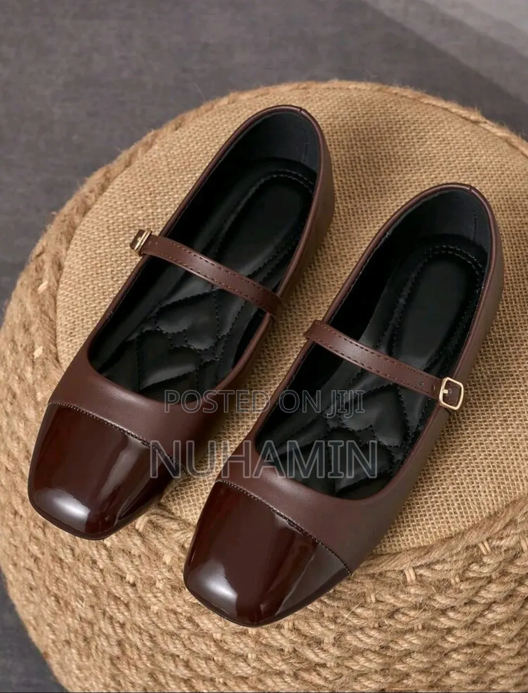 Korean Style Brown Mary Jane Flat Shoe