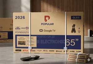 Popular Tv 65" Smart Google Tv – New L 2026 | Qled | | Frameless