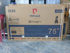 Popular 75-Inch Qled Smart Tv (Model Pop75gqtv), Featuring Google Tv