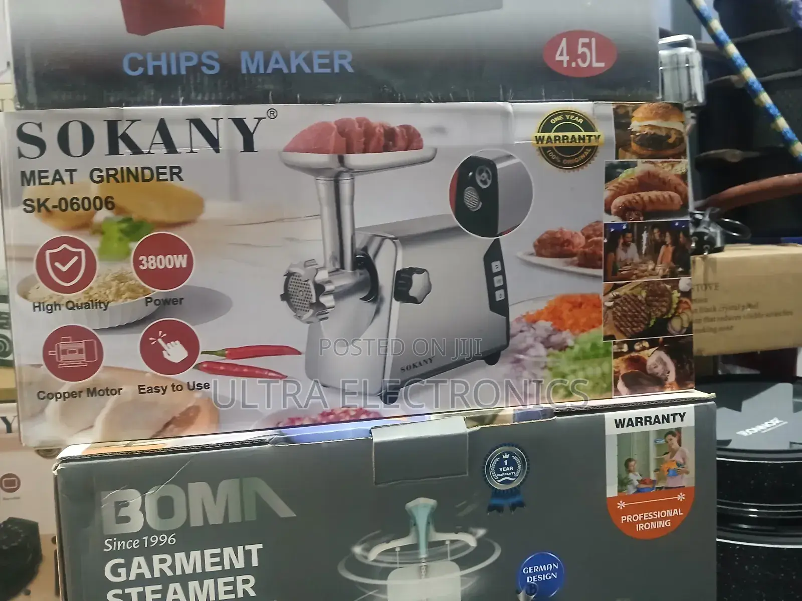 Sokany Meat Grinder Sk-06006 Featuring a 3800w Motor and a Silver