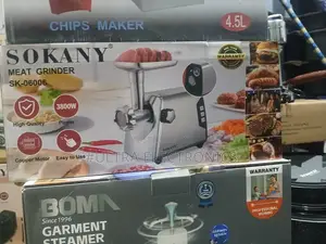 Sokany Meat Grinder Sk-06006 Featuring a 3800w Motor and a Silver