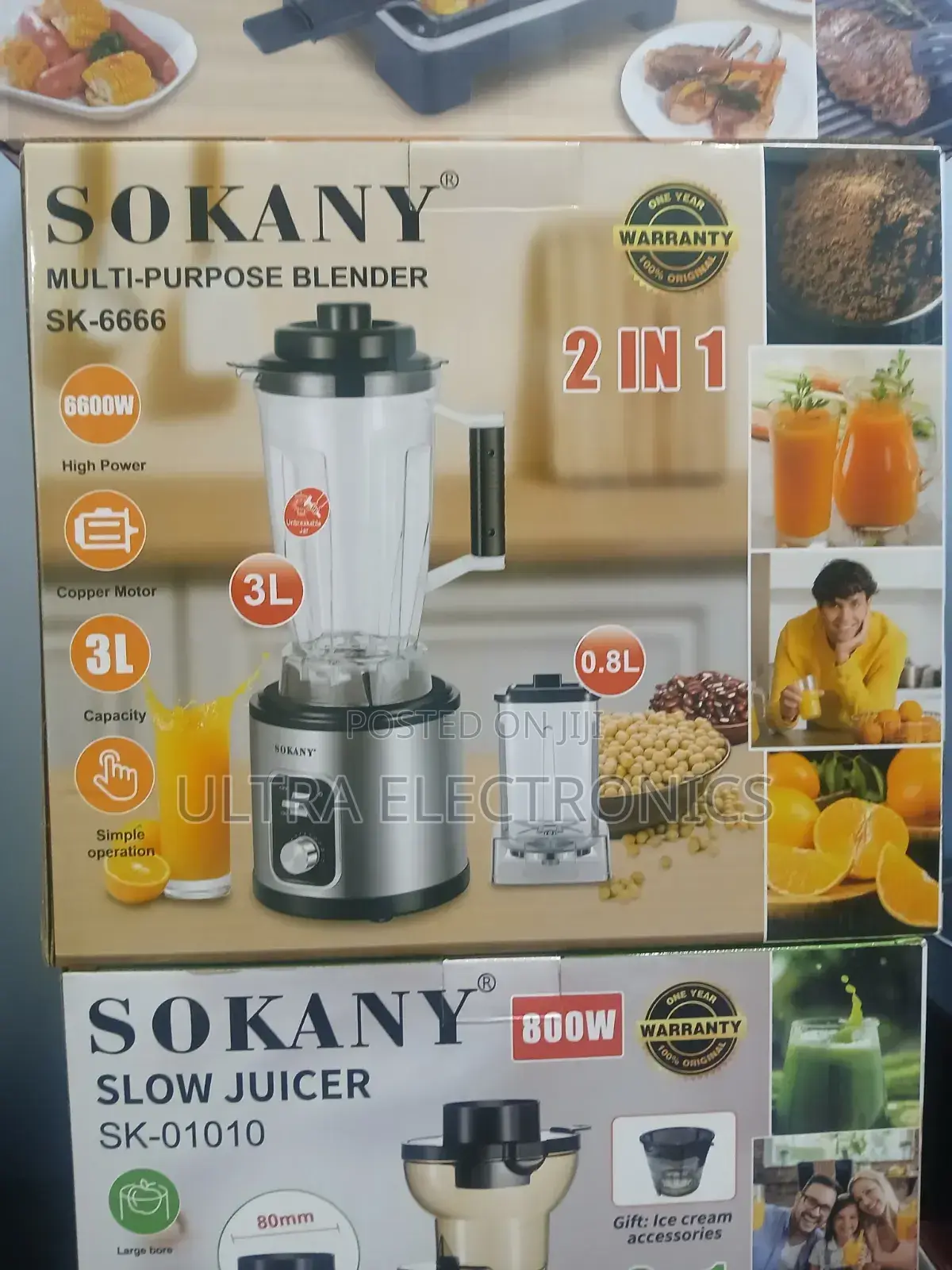 Sokany Sk-6666 Multi-Purpose Blender 2-in-1 Kitchen
