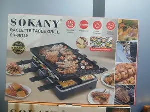 Grill Sokany Brand Electric Raclette Table Grill. Model Featured