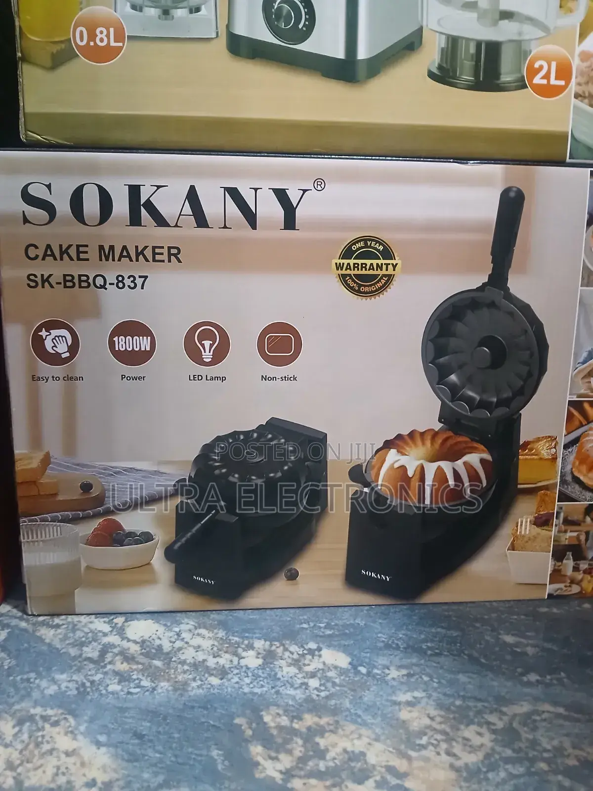 Sokany Cake Maker, Model Sk-BBQ-837, Which Features 1800w Power