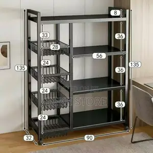 4 Layer Multipurpose Metal Storage Shelf Rack የዕቃ መደርደሪያ