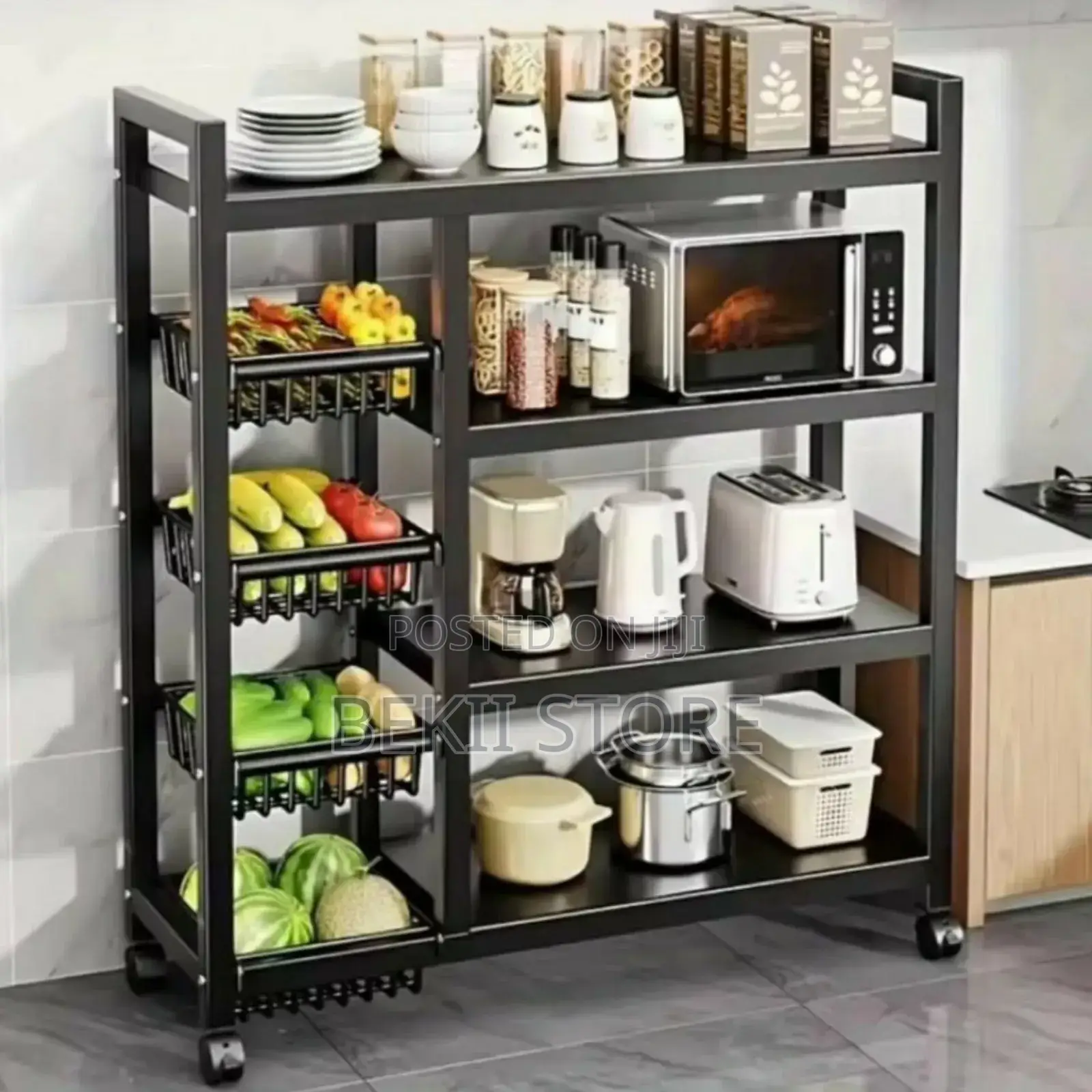 4 Layer Multipurpose Metal Storage Shelf Rack የዕቃ መደርደሪያ