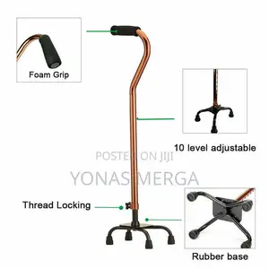 Walking Stick quad Cane (Regular Base) Bronze- Buy1 Take1 !!