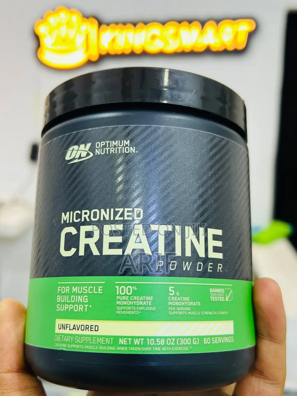 Micronised Creatine Monohydrate on 300gm 60 Serving