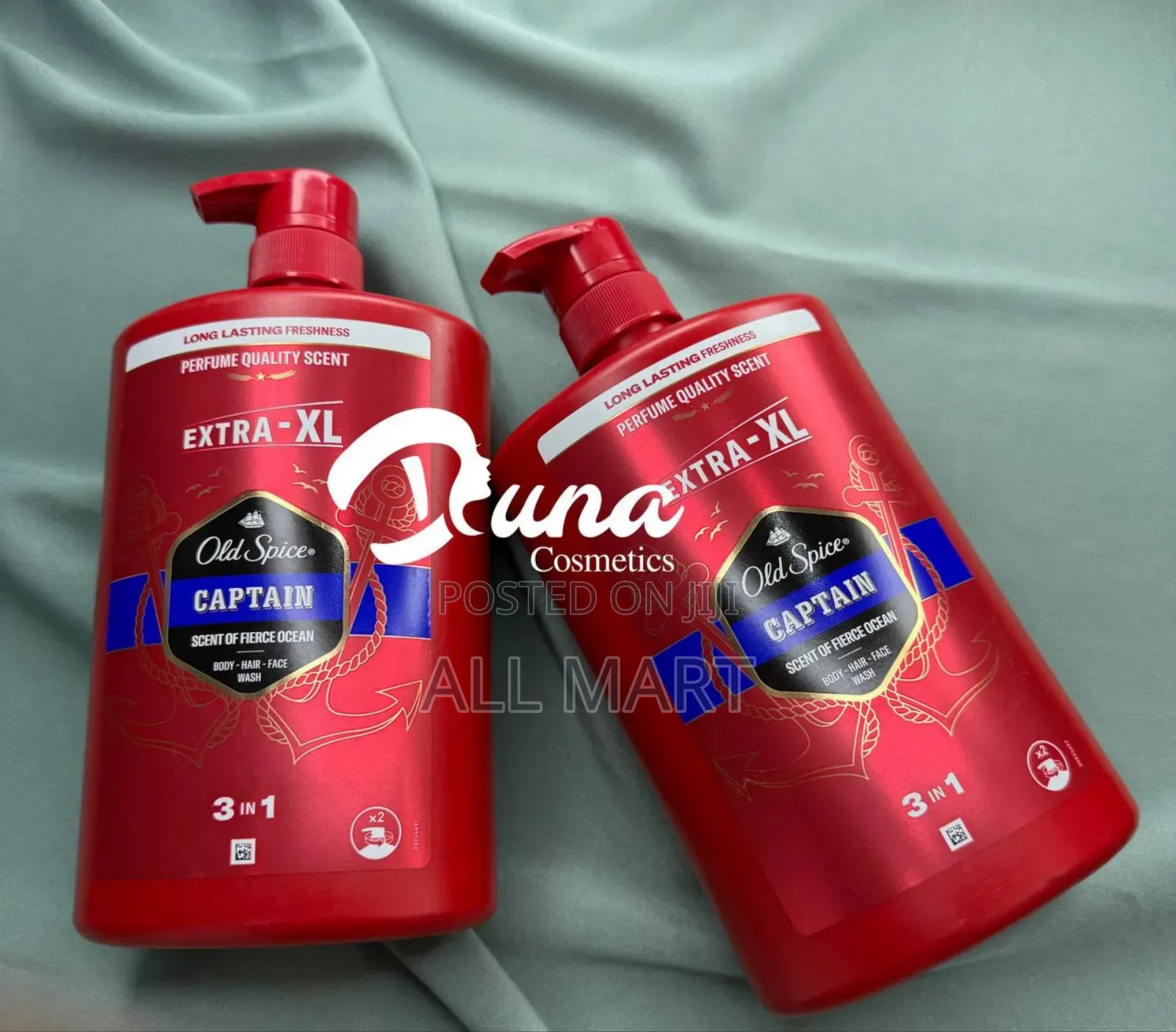 Old Spice Captain 3-in-1 Shower Gel for Hair, Face Body, 1000 Ml