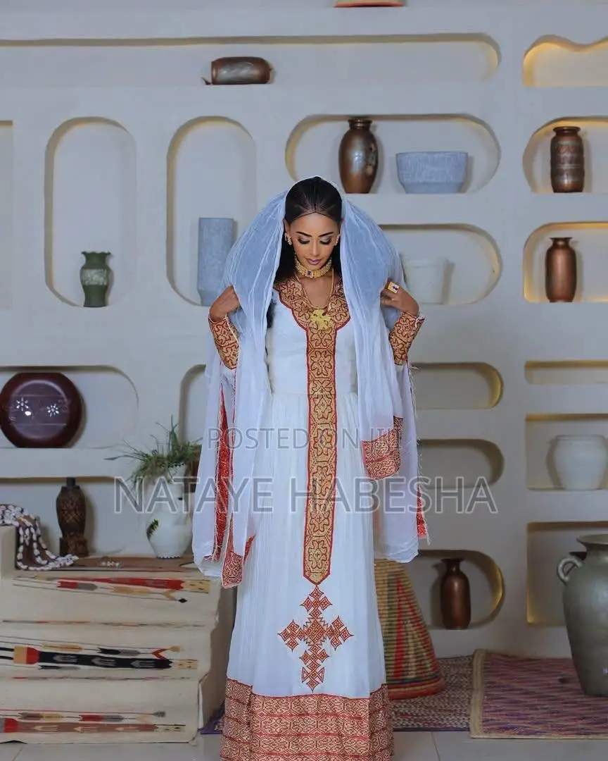 የሀገር ባህል Yehabesha ልብሶች የሐበሻ Libs ቀሚስ Habesha Kemis ሽፎን Chiffon ልብስ