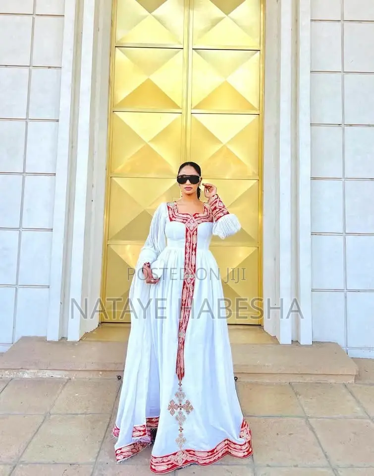 የሀገር ባህል Yehabesha ልብሶች የሐበሻ Libs ቀሚስ Habesha Kemis ሽፎን Chiffon ልብስ
