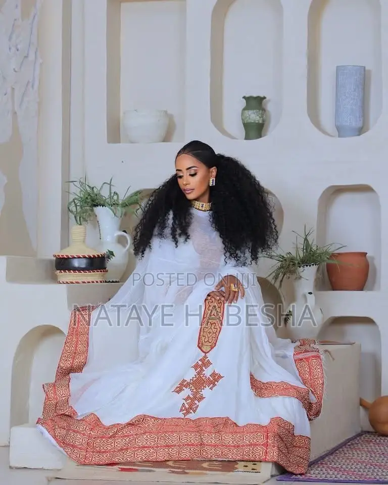 የሀገር ባህል Yehabesha ልብሶች የሐበሻ Libs ቀሚስ Habesha Kemis ሽፎን Chiffon ልብስ