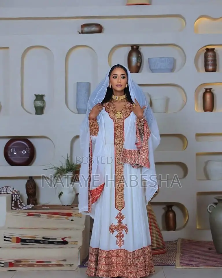 የሀገር ባህል Yehabesha ልብሶች የሐበሻ Libs ቀሚስ Habesha Kemis ሽፎን Chiffon ልብስ