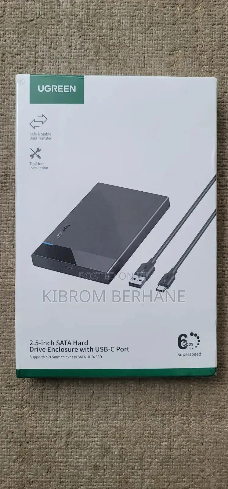 Ugreen 2.5 Inch Sata Hard Drive Enclosure With Usb -C Port