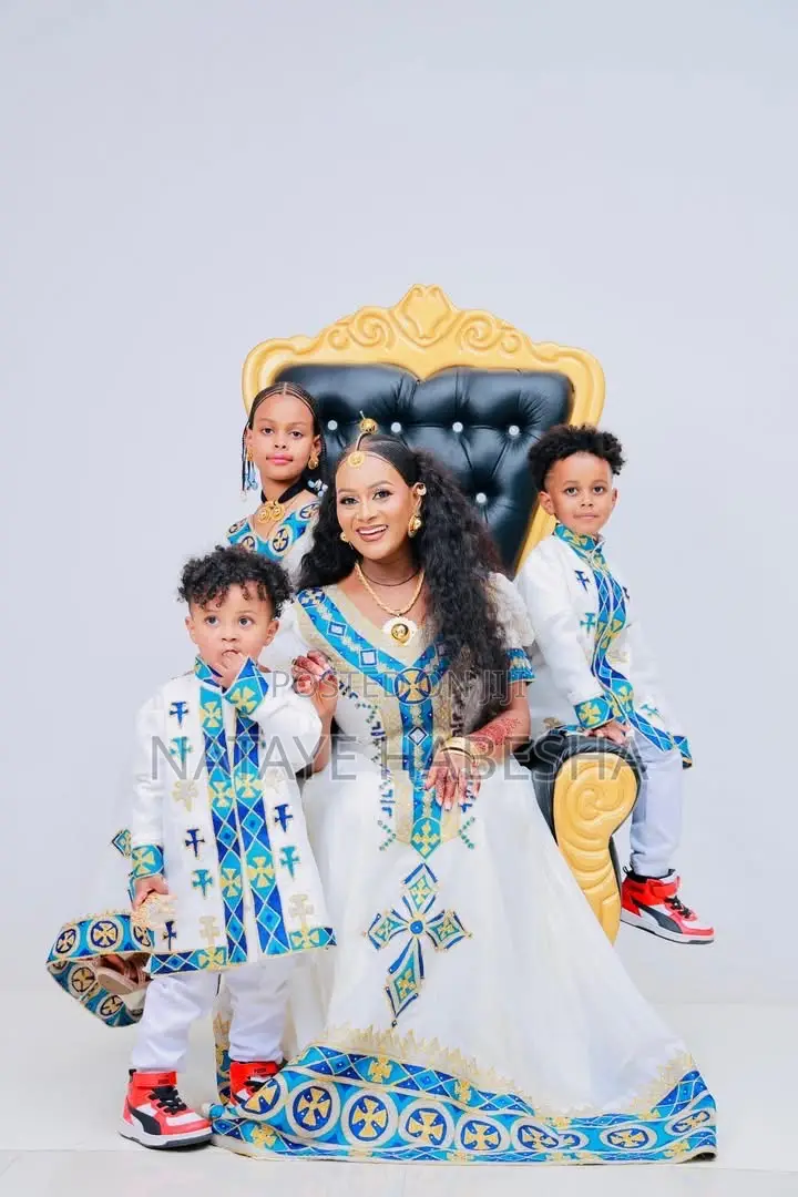 Ethiopian የሀገር ባህል Traditional Chiffon Yehabesha ልብሶች Libs ቀሚስ Kemis
