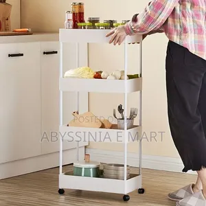 Multi-Purpose 4-Tier Movable Storage Rack
