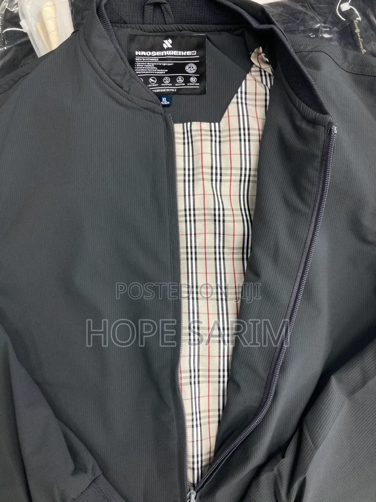 Men's Sleek Dark Grey Bomber Jacket