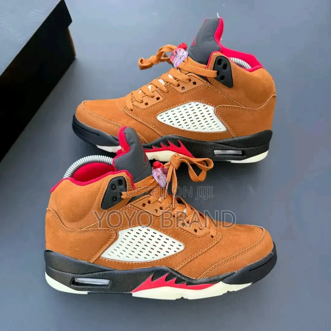 Nike Air Jordan 5 Retro" Archaeo Brown"Unisex Fashion Boots