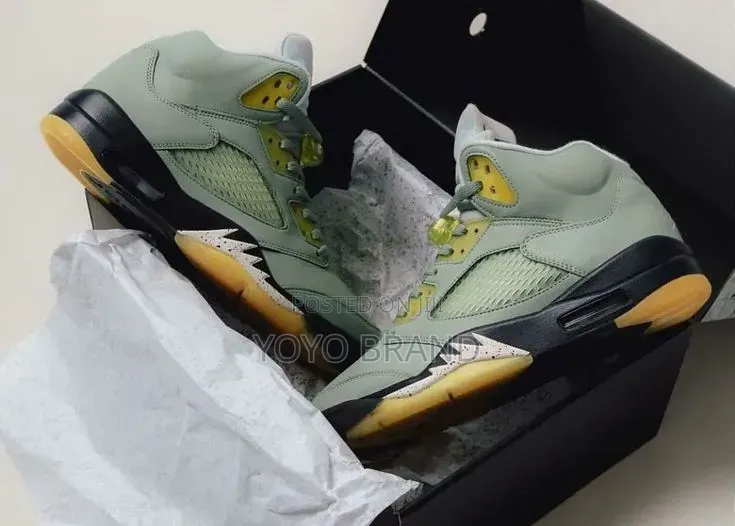 Nike Air Jordan 5 Retro "Jade Horizon " Unisex Fashion Boots