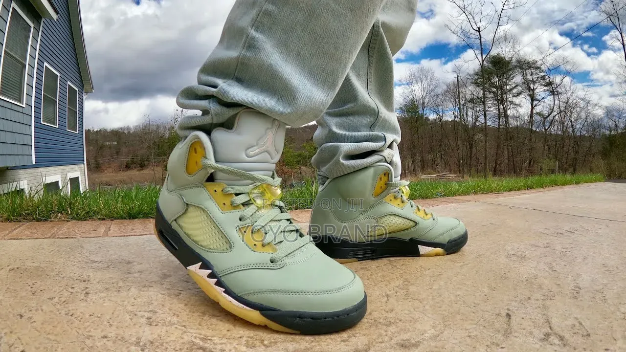 Nike Air Jordan 5 Retro "Jade Horizon " Unisex Fashion Boots