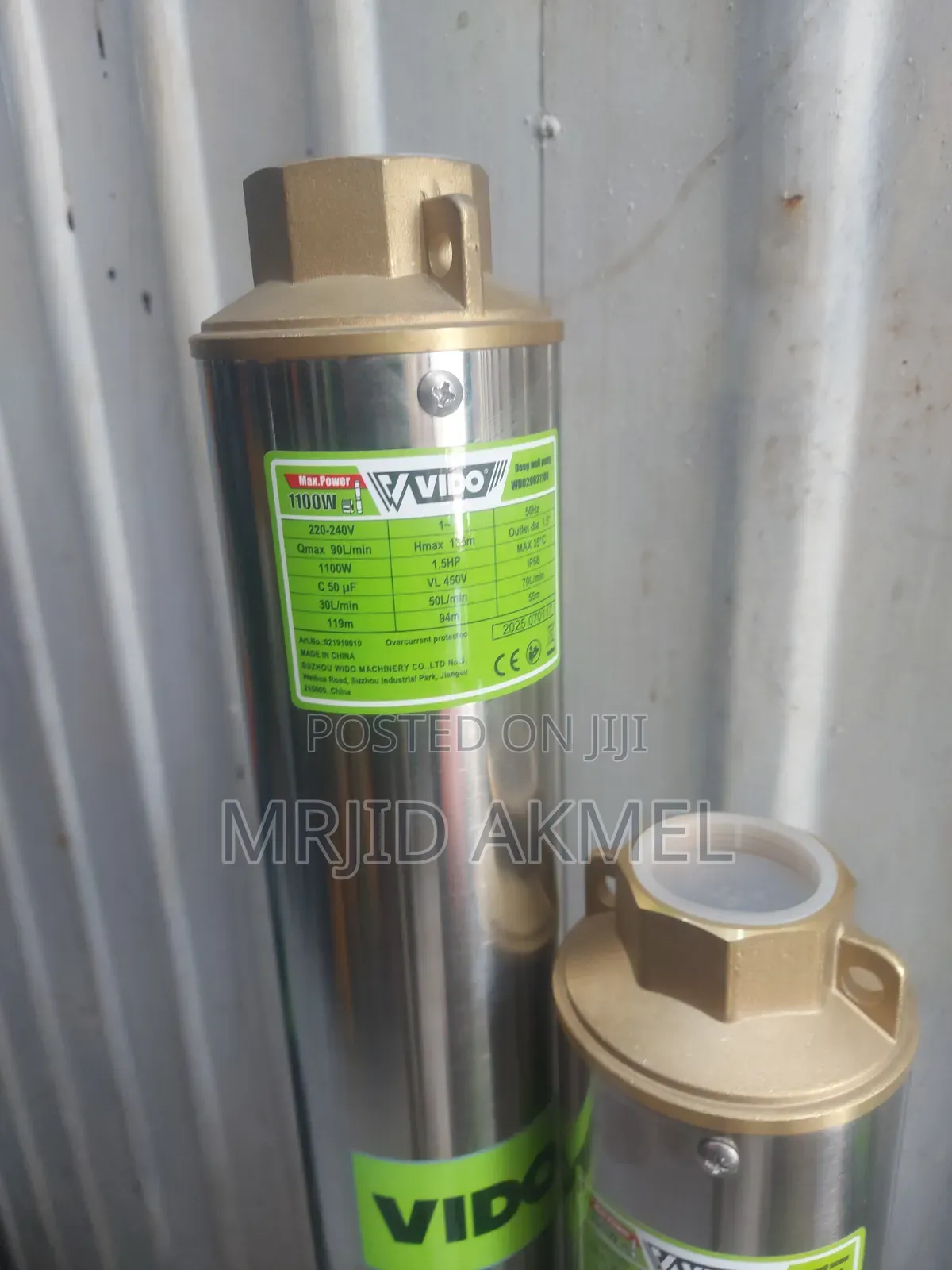 Vido Borehole 1.5 Hp Hmax 135m