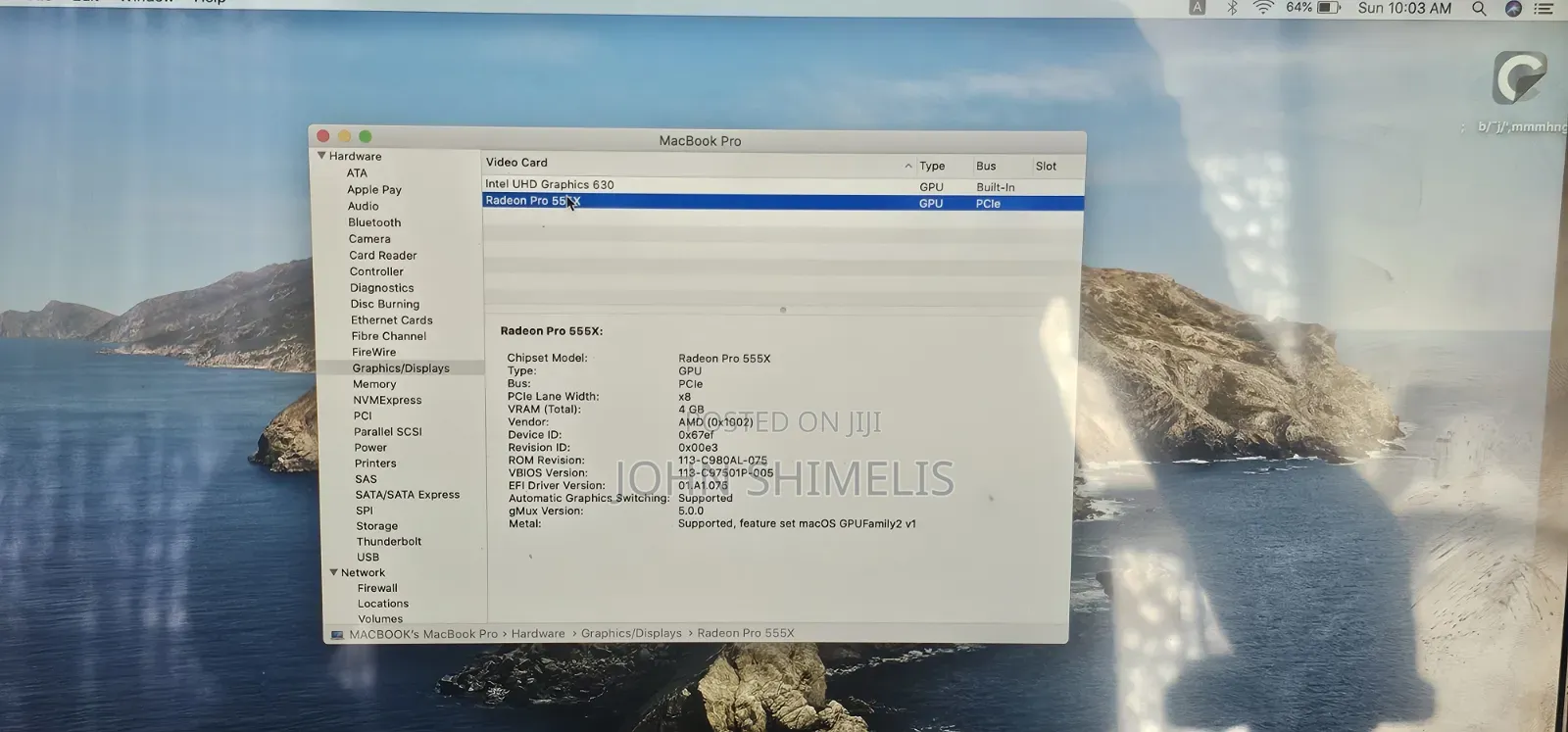 Laptop Apple MacBook Pro 2019 32GB Intel Core i9 SSD 512GB