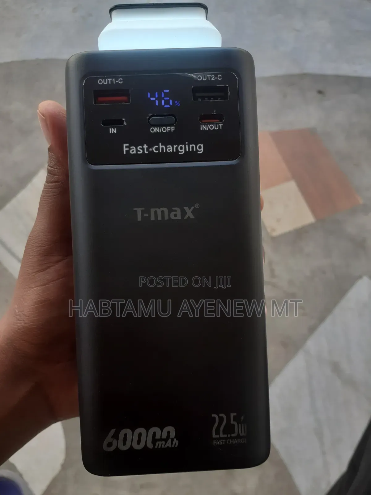 ከ 12 ስልክ በላይ መሙላት የሚችል ፓወር ባንክ T-max 60,000 Mah Power Bank